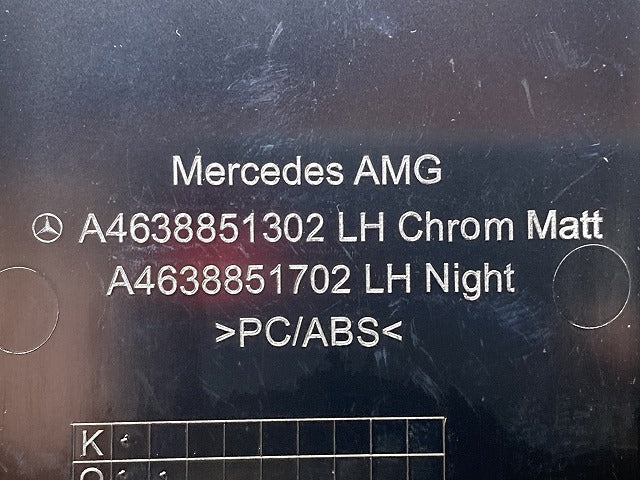 新品!Gクラス AMG W463A 純正 左 フロント バンパーカバー ガーニッシュ A4638851302/702 メッキ メルセデスベンツ(150768)