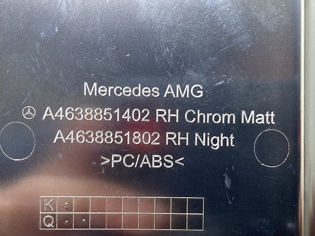 新品!Gクラス AMG G63 W463 純正 右 フロント バンパーカバー バンパートリム RH A4638851402 メッキ メルセデスベンツ(150827)