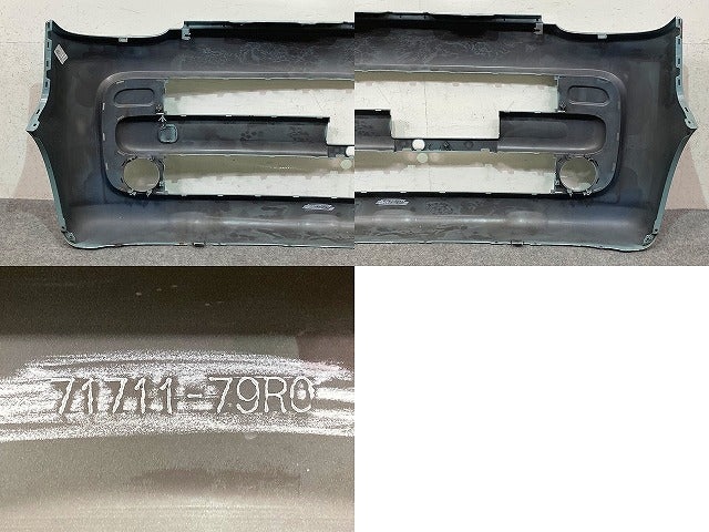 スペーシア/フレアワゴン MK53S/MM53S 純正 フロント バンパー Fバンパー 71711-79R0 オフブルーメタリック ZVW スズキ(150951)