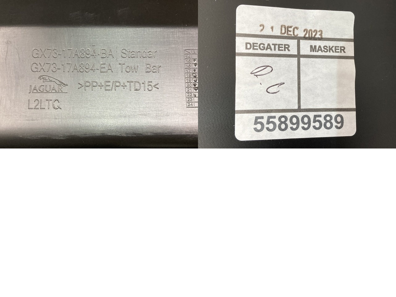 新品!XE X760/JA2 純正 リア バンパー ロアカバー ディフューザー GX73-17A894-BA/EA T4N3043 素地 ジャガー(150975)