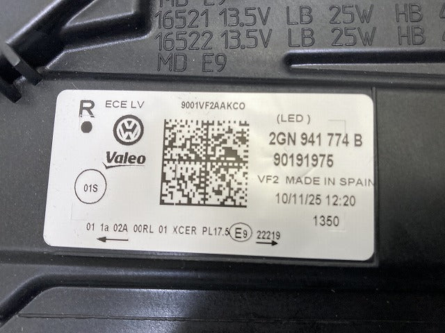 新品!Tクロス/T-クロス C1DKR 純正 右 ヘッドライト/ランプ LED AFS無 レベ VALEO 2GN 941 774 B 2GN941774B フォルクスワーゲン(151275)