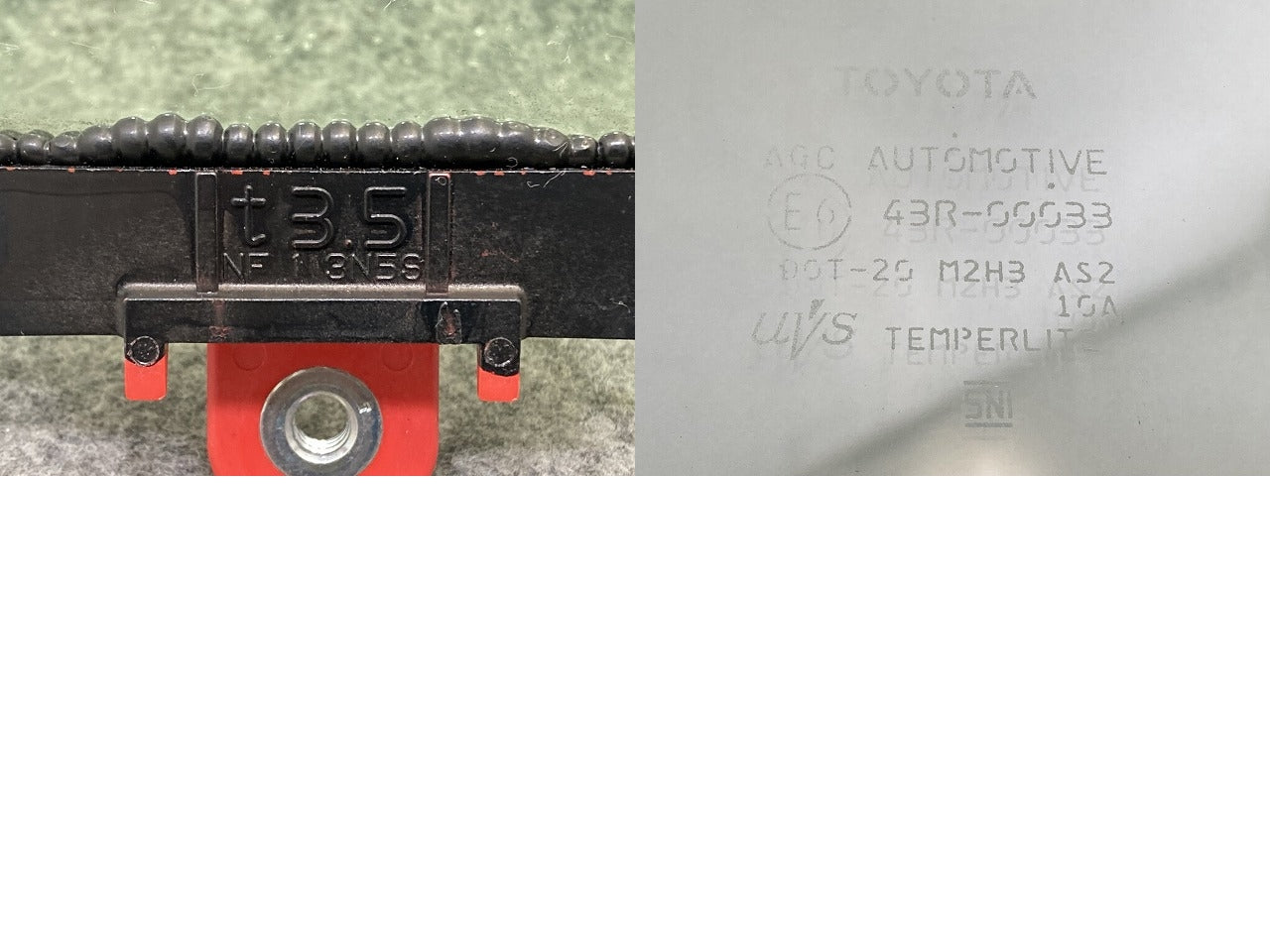 プリウス 60系/ZVW60/ZVW65/MXWH60/MXWH65/MXWH61 純正 右 フロント ドア ガラス RH 43R-00033 トヨタ(151645)
