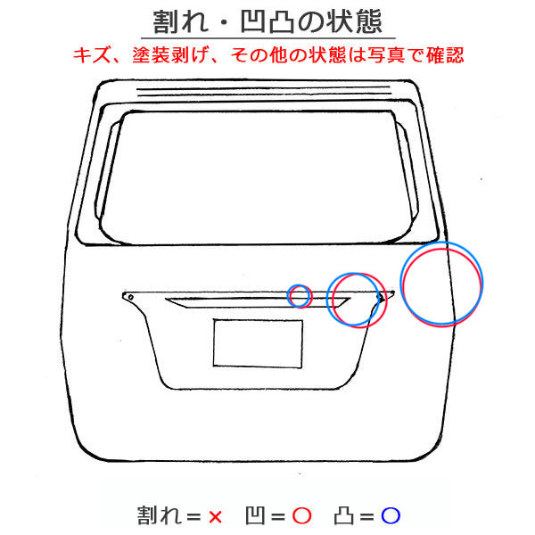 クリッパー NV100 DR17V 純正 リアゲート/バックドア/リアハッチ スペリアホワイト 26U 日産(151941)