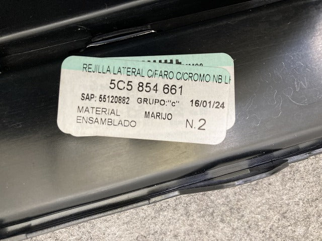 新品!ビートル 2012-2015 純正 左 フロント フォグカバー バンパー 5C5 853 665E 5C5-854-661-C-9B9 素地 フォルクスワーゲン(152216)