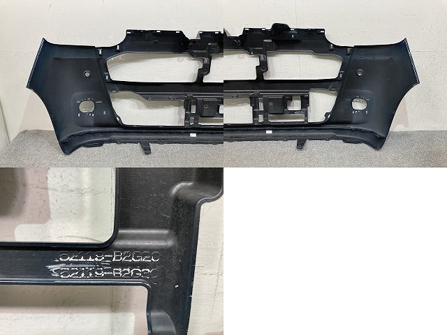 ムーヴ キャンバス/キャンパス LA850S/LA860S 純正 フロント バンパー スポイラー付 52119-B2G20/30 レーザーブルー B82 ダイハツ(152466)