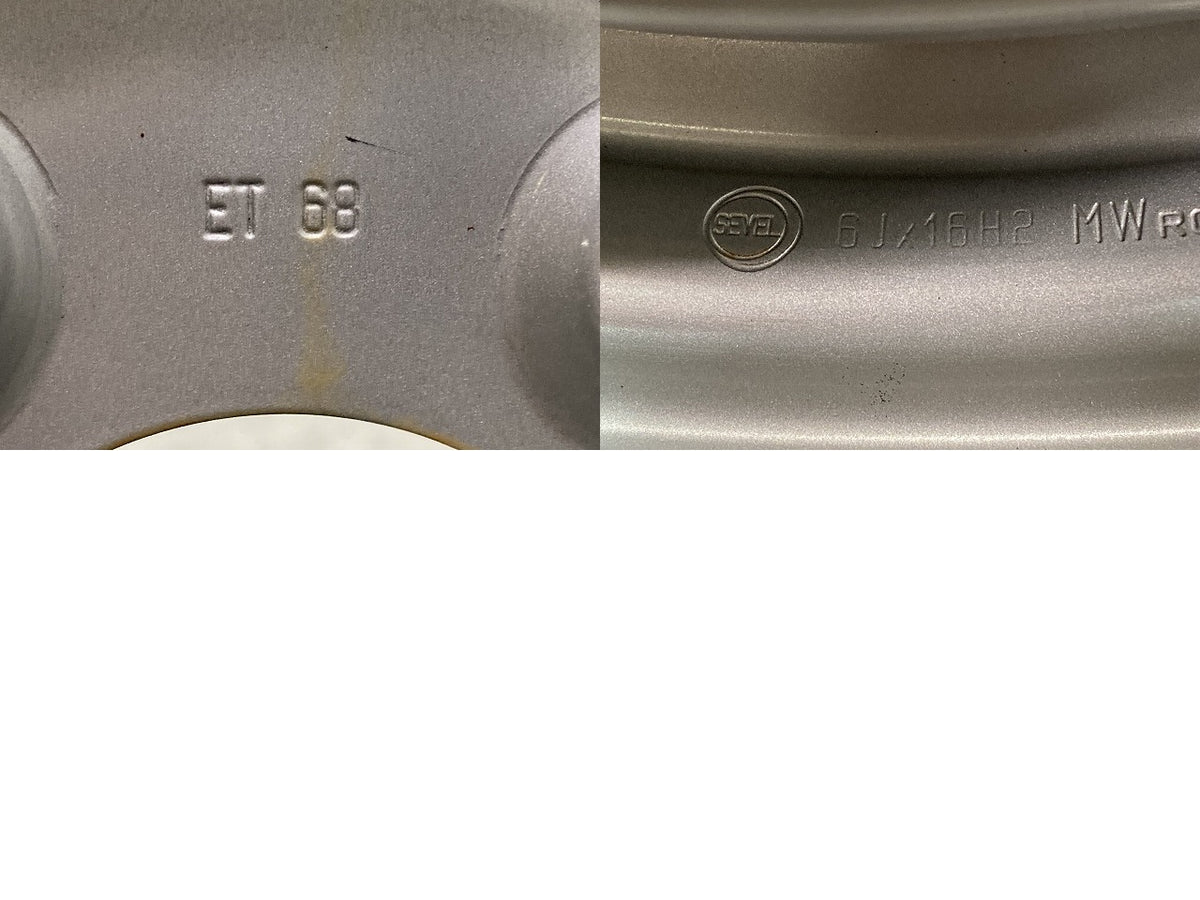 デュカト 純正 ホイール スチールホイール センターキャップ付 1本のみ 16x6J/ET68/5穴 5H/PCD130/ハブ径73mm フィアット(152772)