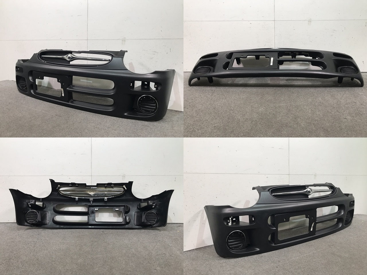 新車取り外し! オートザム キャロル/AC6P 三代目 純正 フロントバンパー グリル付 A083-50031/A085 50 030 A 黒素地 マツダ (106345)