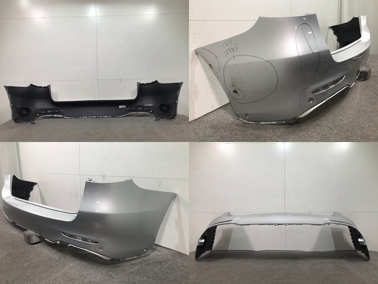 GLCクラス AMG X253 2016y～2018y 純正 リアバンパー A253 885 02 00 銀 メルセデスベンツ(107336)