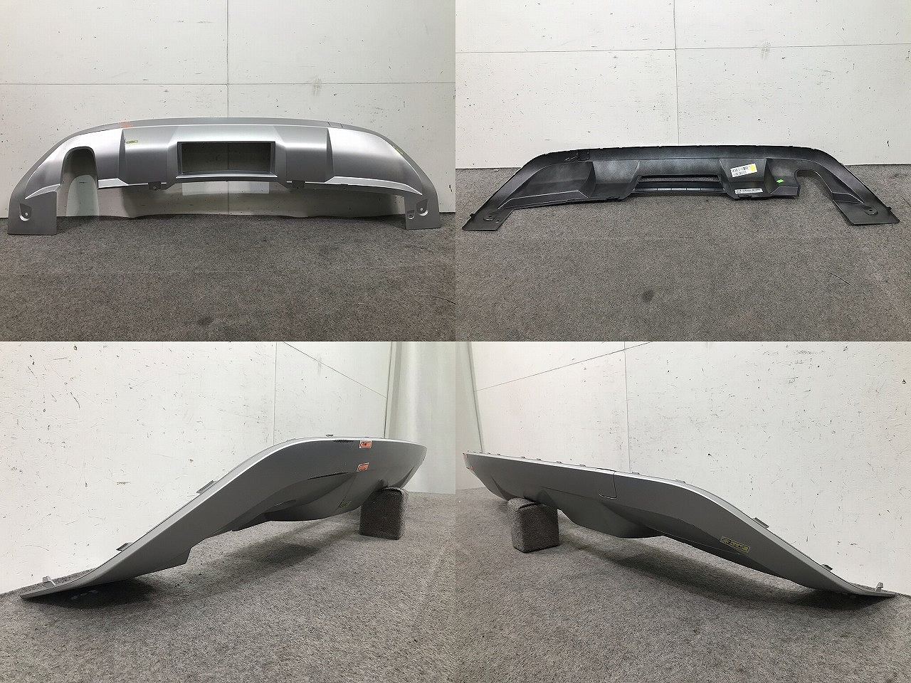 新品! Q2 GACHZ/GACZE 純正 リアスポイラー バンパーガーニッシュ/ディフューザー/アンダー/下部 81A.807.521.H シルバー 素地(107493)