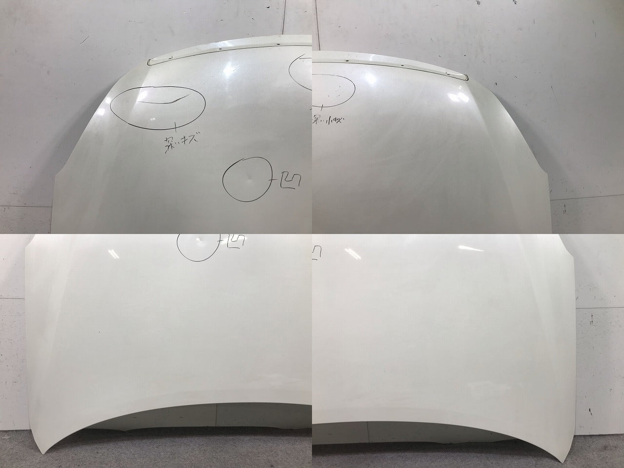 ブルーバードシルフィ G11/NG11/KG11 純正 ボンネット/エンジンフード ホワイトパール（３コートパール） カラーNo.QX1 日産(107505)