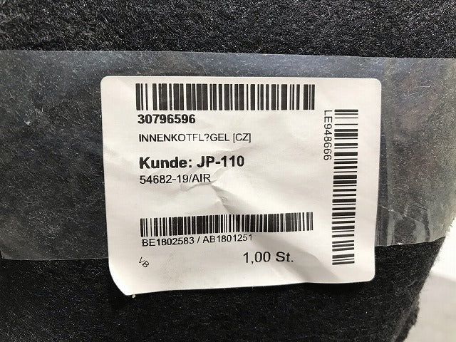 新品! V70/S80 BB系 135 2007-2015 純正 右フロントフェンダーライナー 30796596 V 30796596 ボルボ(107747)
