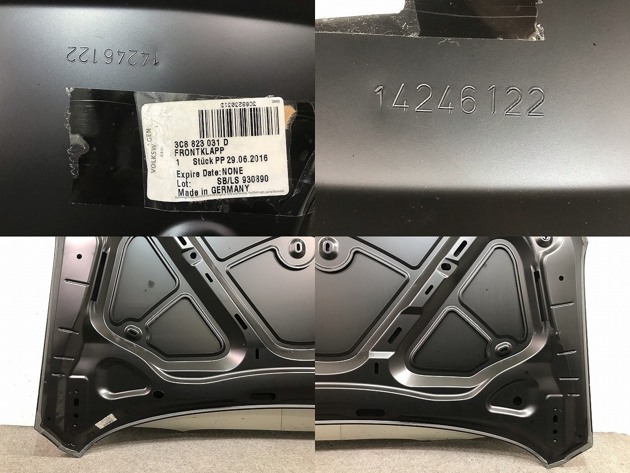 新品! パサートCC 3CC系 2012-2017 純正 ボンネット/エンジンフード 3C8823031D 未塗装 フォルクスワーゲン(108595)