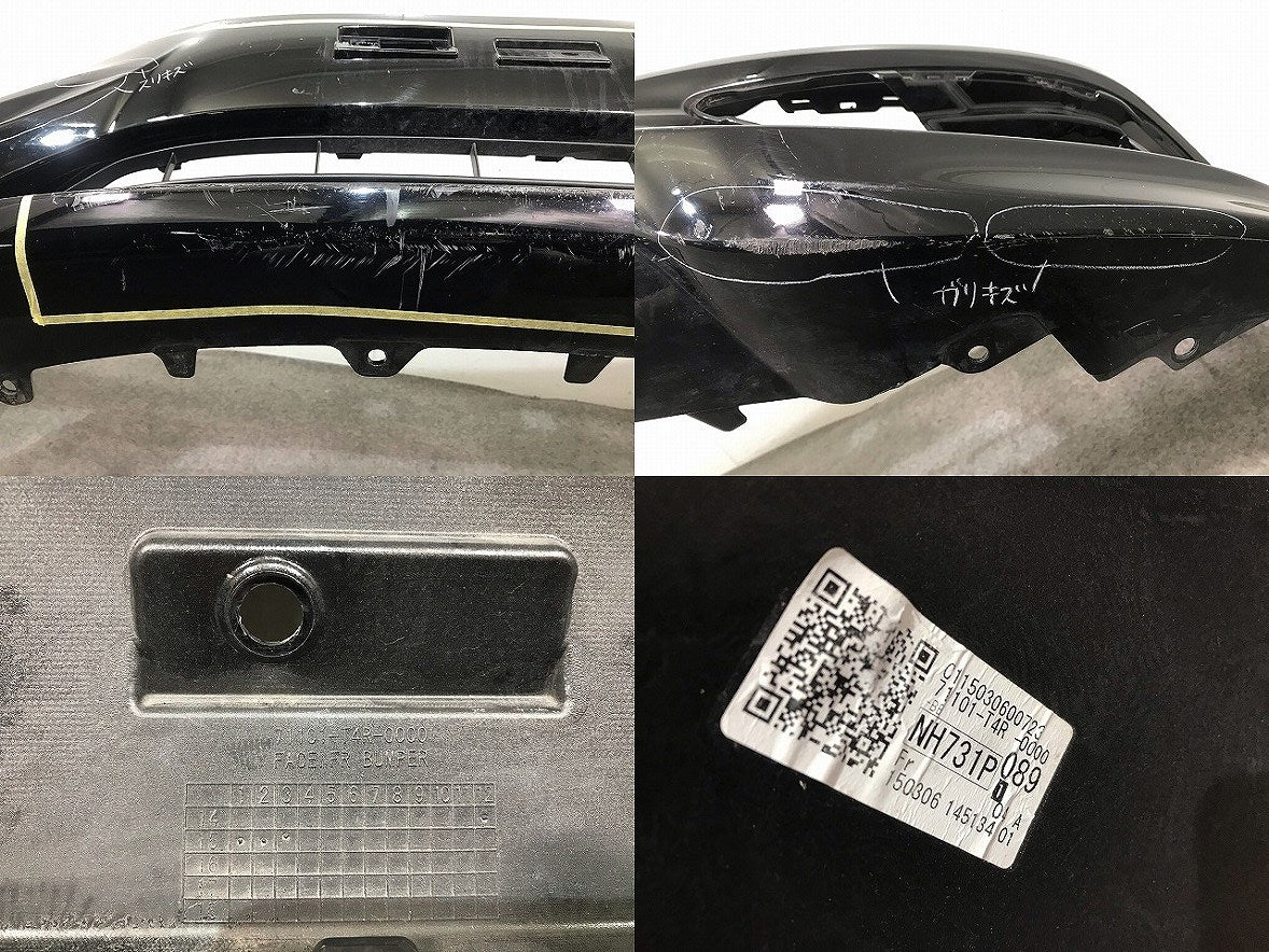 ジェイド FR4/FR5 純正 フロントバンパー 71101-T4R-0000 クリスタルブラックパール カラーNo.NH731P ホンダ(108923)