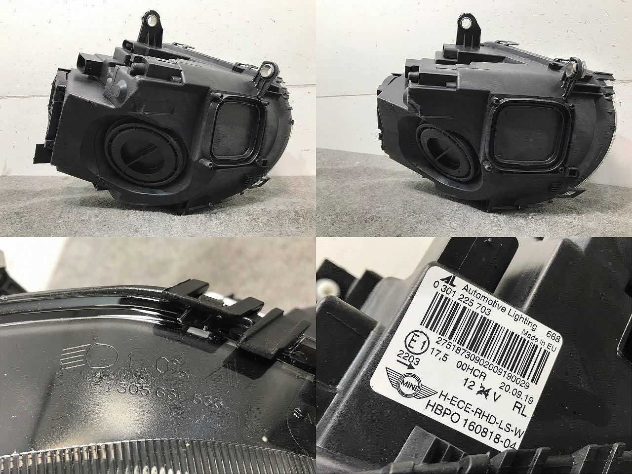 MINI/ミニ R55/R56/R57 純正 左ヘッドライト/ランプ ハロゲン AL Automotive Lighting 160818-04/0301225703 63122751873 ミニ(109236)
