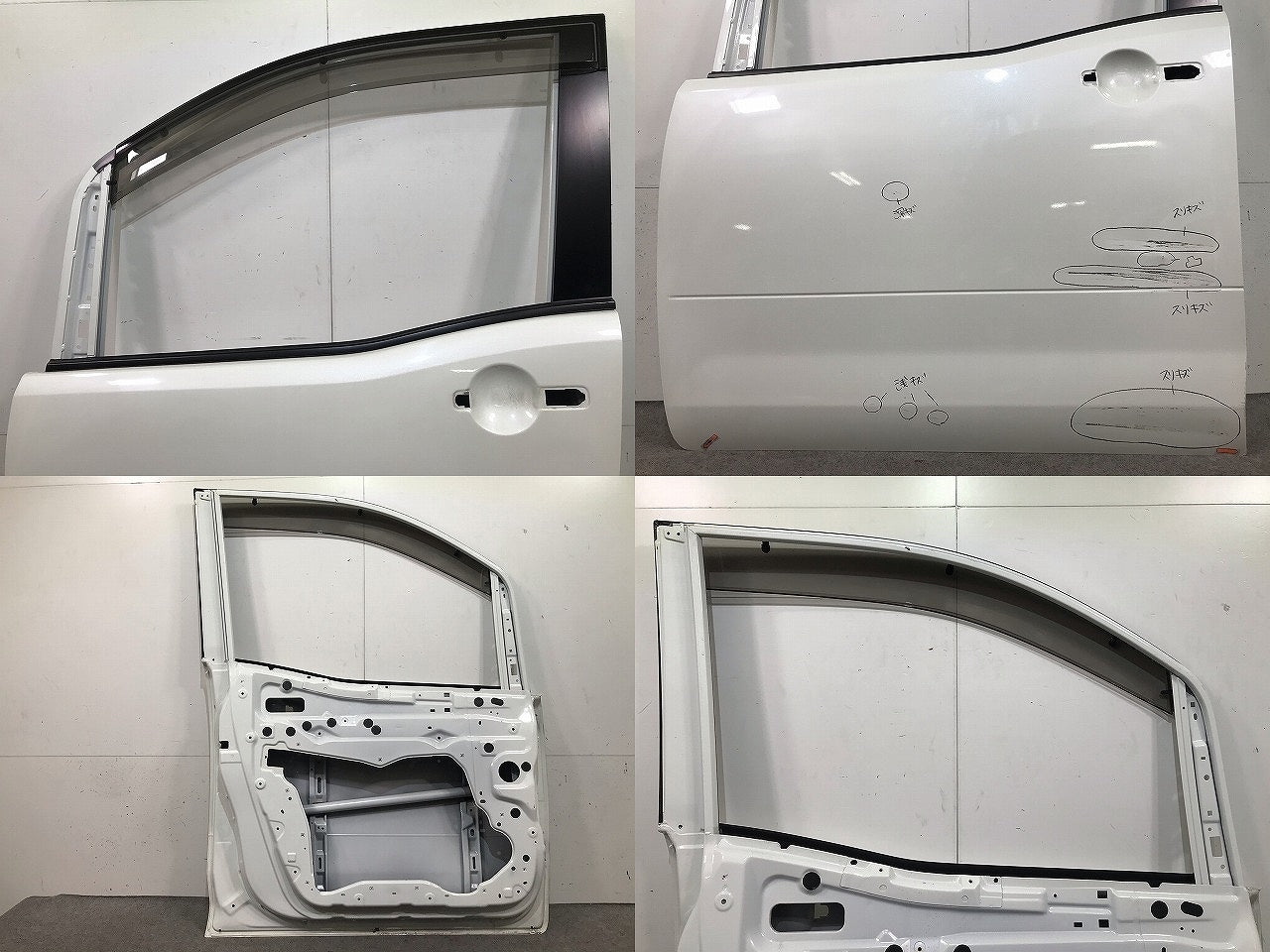 セレナ C25/CC25/CNC25/NC25 純正 左フロントドア バイザー付 ホワイトパール（３コートパール） カラーNo.QX1 日産(109369)