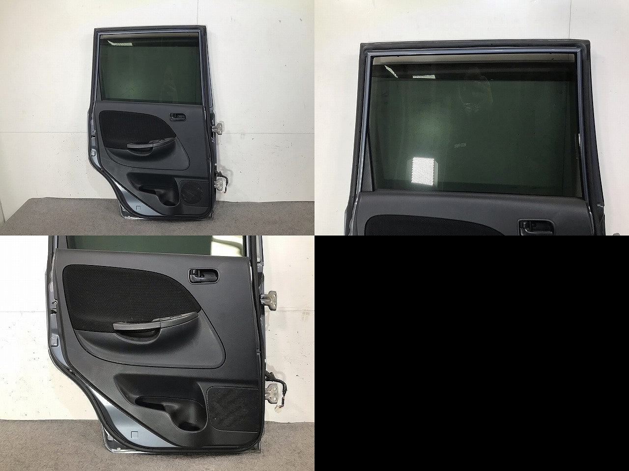 ムーヴ L150S/L152S/L160S 純正 左リアドア ガラス内張りバイザー付 スチールグレーメタリック カラーNo.S30 ダイハツ(110411)