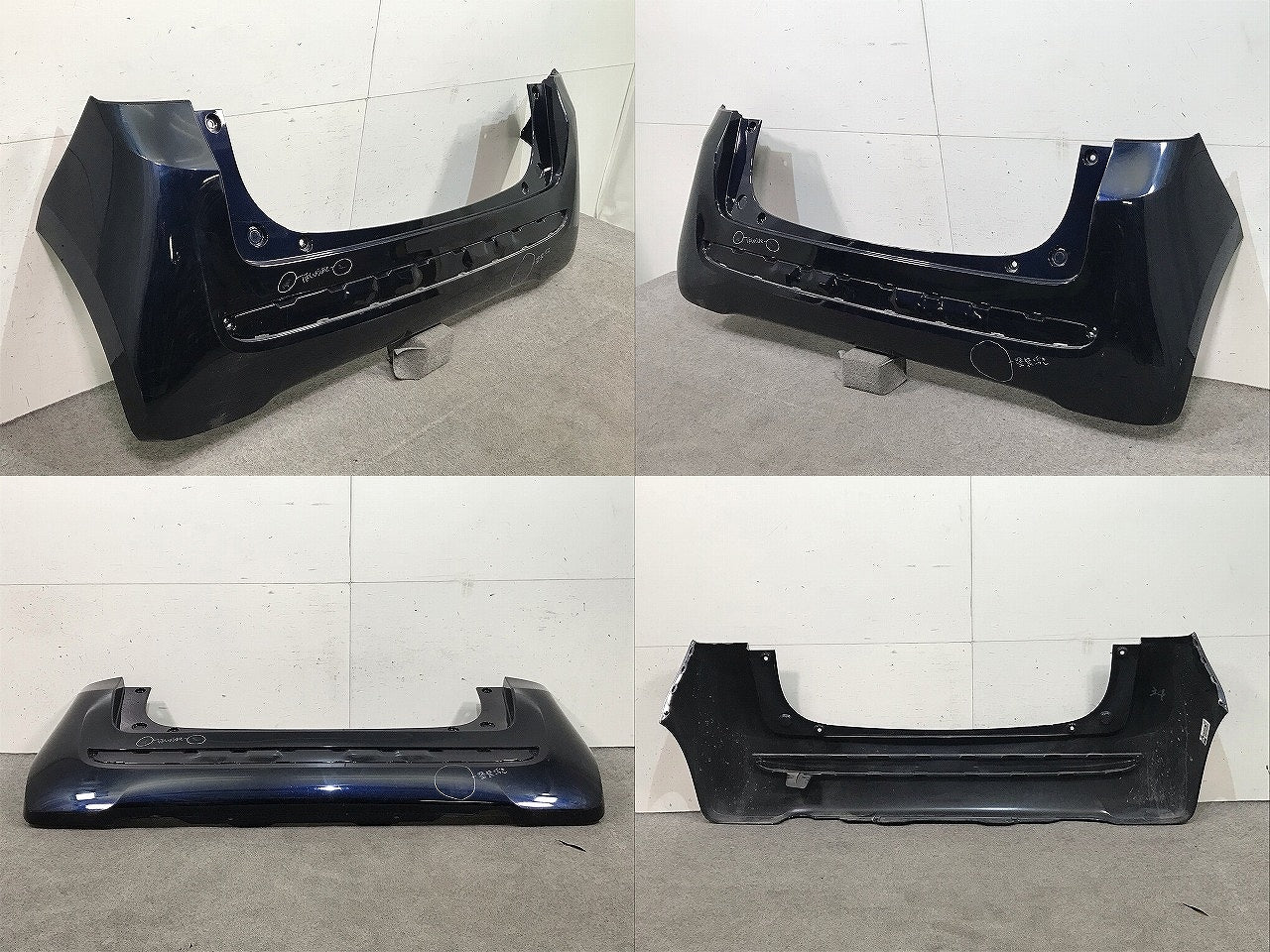 N-ONE/Nワン JG1/JG2 純正 リアバンパー 71501-T4G-N000 ミッドナイトブルービームメタリック カラーNo.B610M ホンダ(110422)