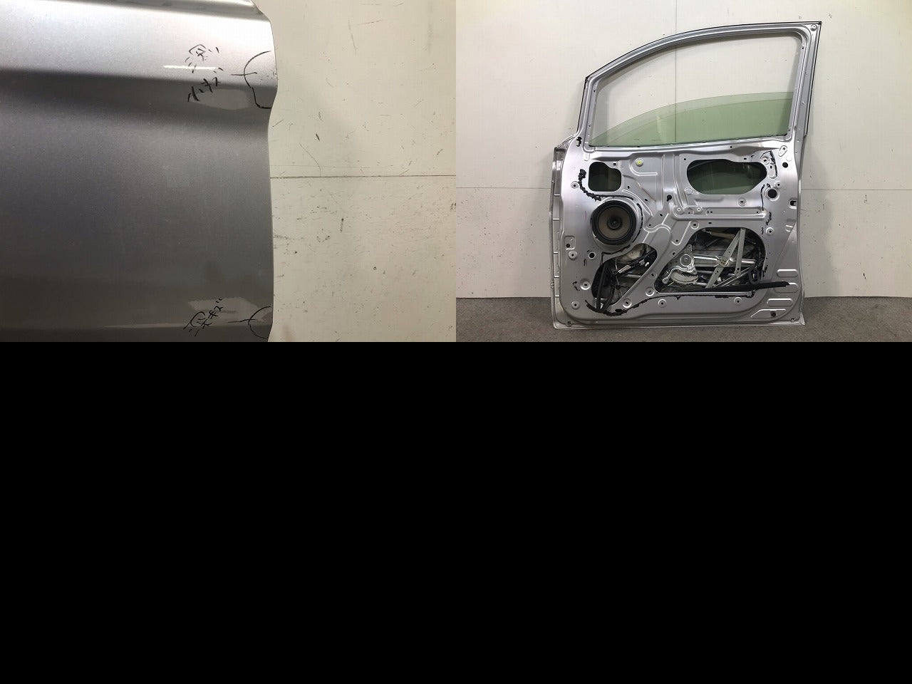 eKワゴン/デイズ B11W/B21W 純正 右フロントドア ガラス付 クールシルバーメタリック カラーNo.A31 三菱(110638)