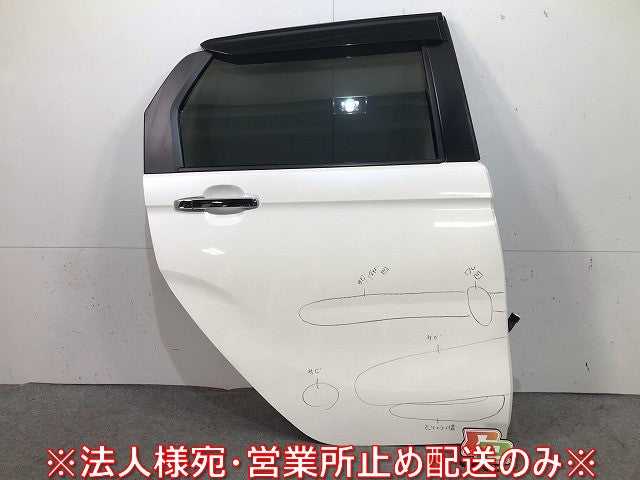 N-WGN/Nワゴン JH1/JH2 純正 右リアドア ガラスバイザー内張り付 パール ホンダ(110641)