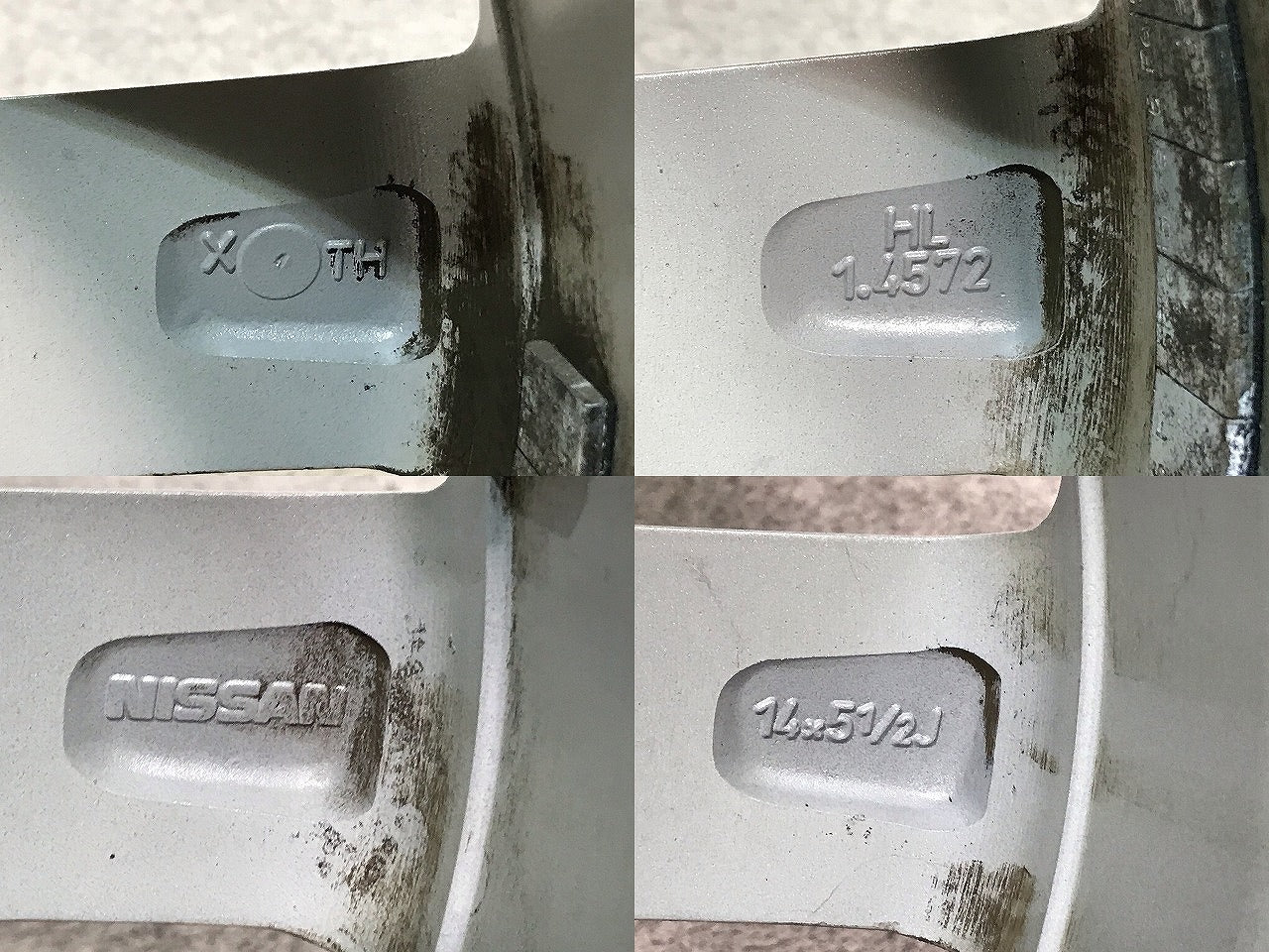 マーチ オーテック ボレロ K13/NK13 純正 ホイール 1本のみ 14ｘ5.5J/ET45/4穴/PCD100/ハブ径57mm/1A12H 日産(110905)
