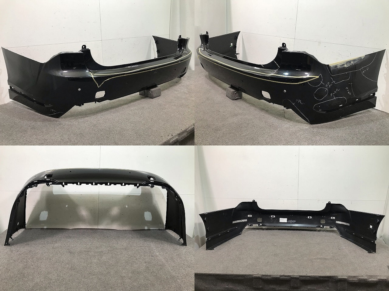 LS500/LS500h VXFA50/VXFA55/GVF50/GVF55 純正 リアバンパー 52159-50220/30 グラファイトブラックガラスフレーク カラーNo.223(111004)