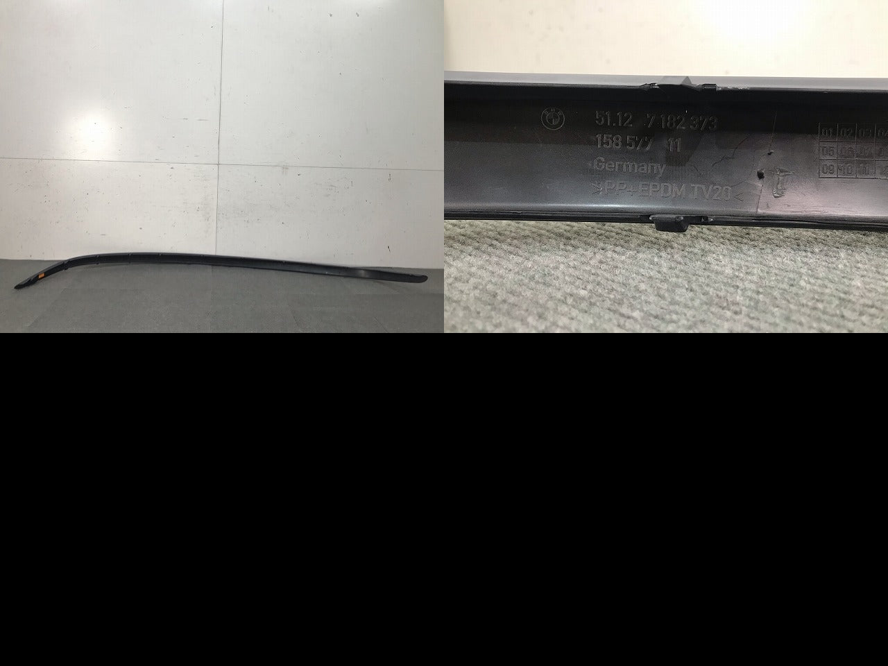 新品! 1シリーズ E81/E87 純正 リアバンパーモール 51127182373/158 577 11 未塗装 BMW(111211)