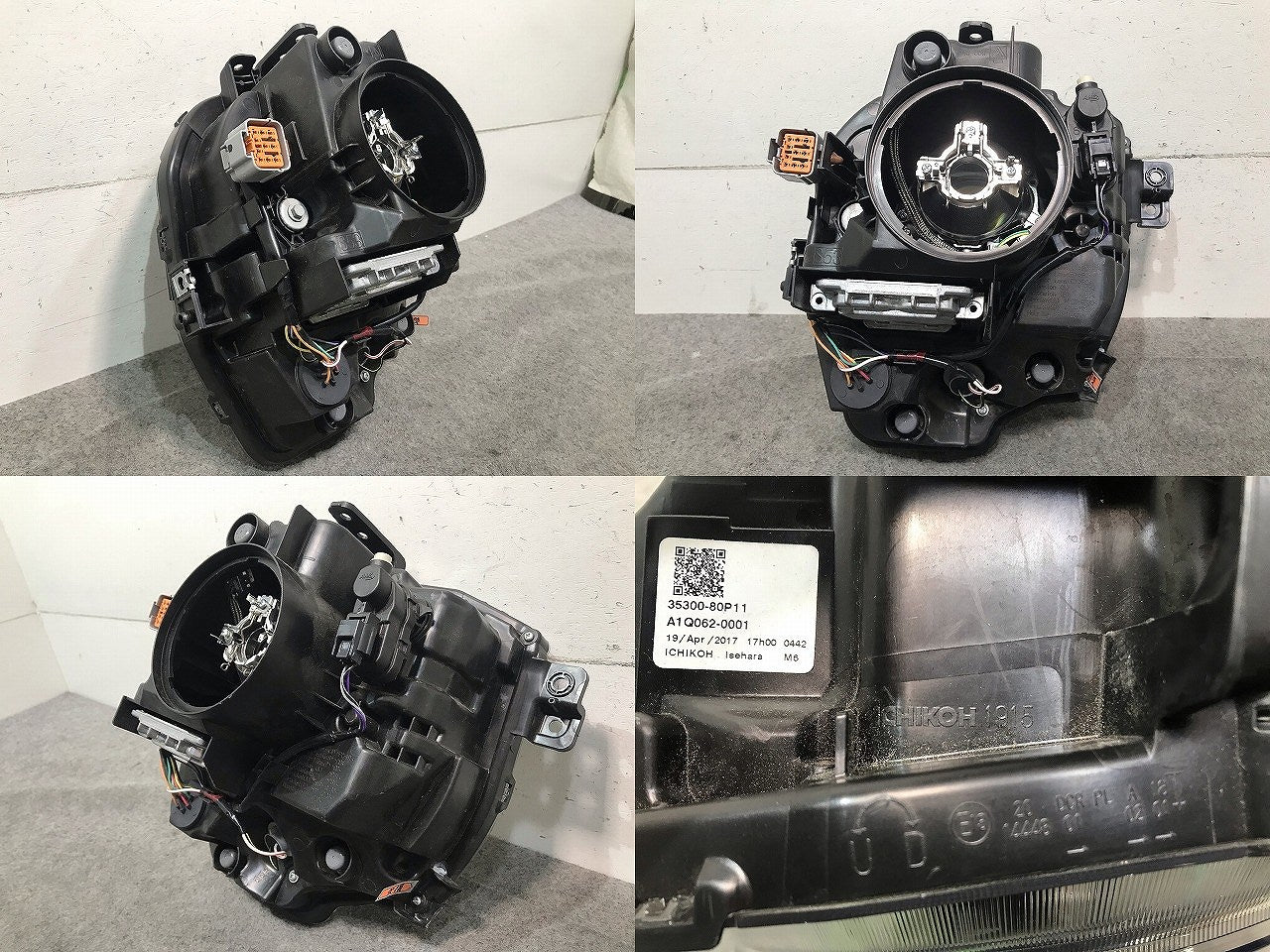 ラパン HE33S 純正 左ヘッドライト/ランプ キセノン HID レベライザー バラスト ICHIKOH 1915 スズキ(111507)