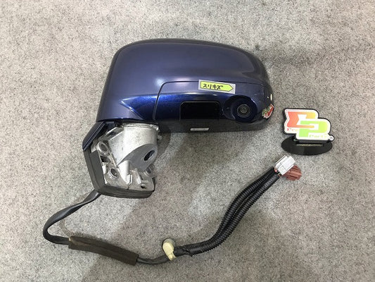 ジャンク! ティーダ C11/JC11/NC11 純正 左ドアミラー 11線 カメラ付 C01 ダークブルー カラーNo.BW6 日産(111711)