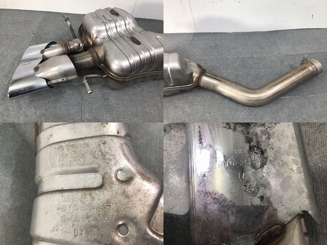 コンチネンタル GT/2016-/6000cc 純正 左右マフラー 3W0253611Q/3W0253611P ベントレー(111922)