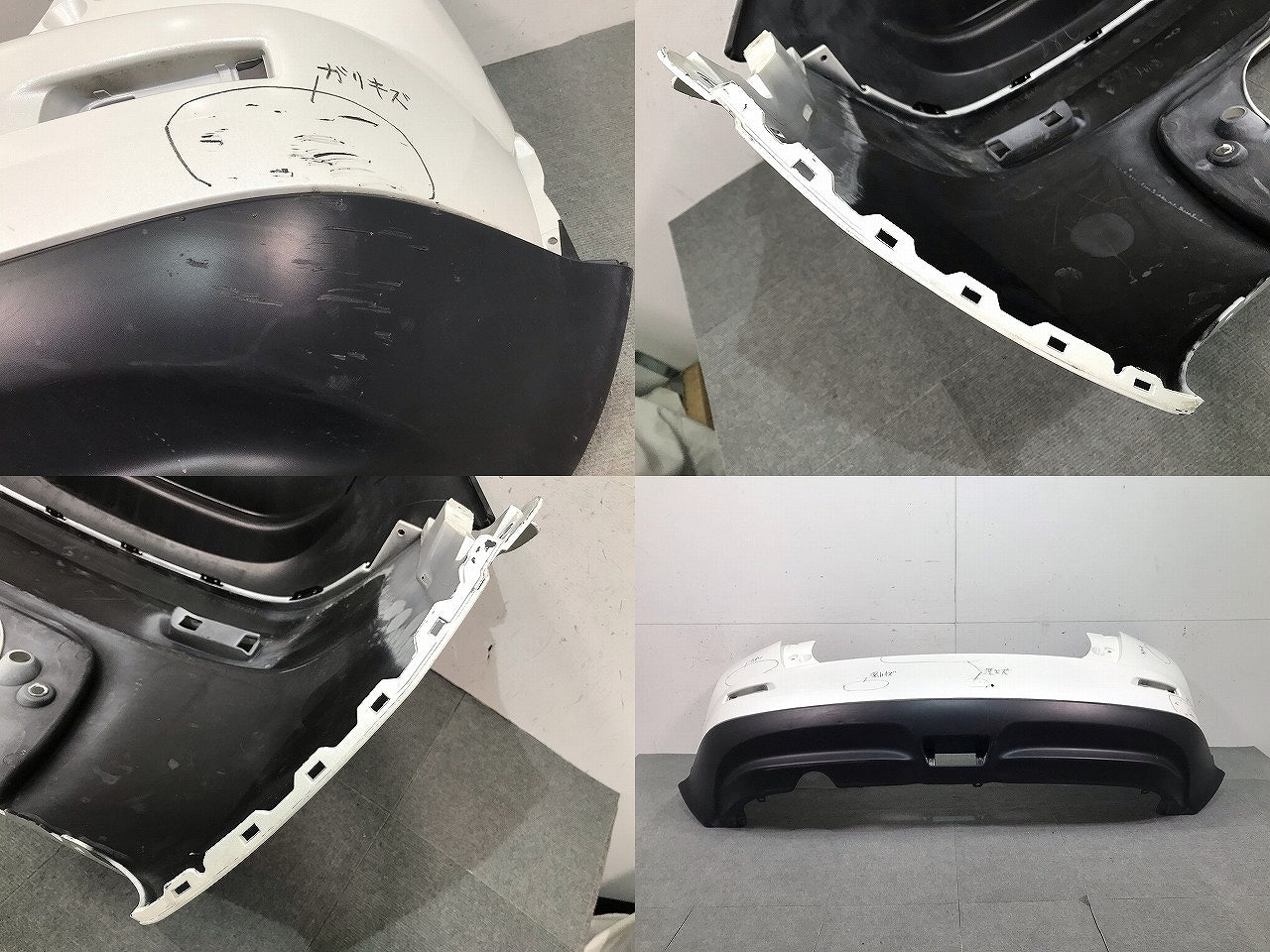 ジューク/F15/NF15/YF15 純正 前期 リアバンパー 850B2 1KA0A/85022-1KA4H ブリリアントホワイトパール カラーNo.QAB 日産 (112380)