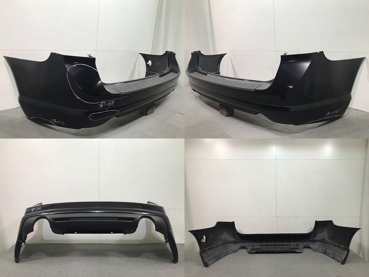 V70 BB系 純正 リアバンパー スポイラー付 30678655/31255318/19 ブラック ボルボ(112513)