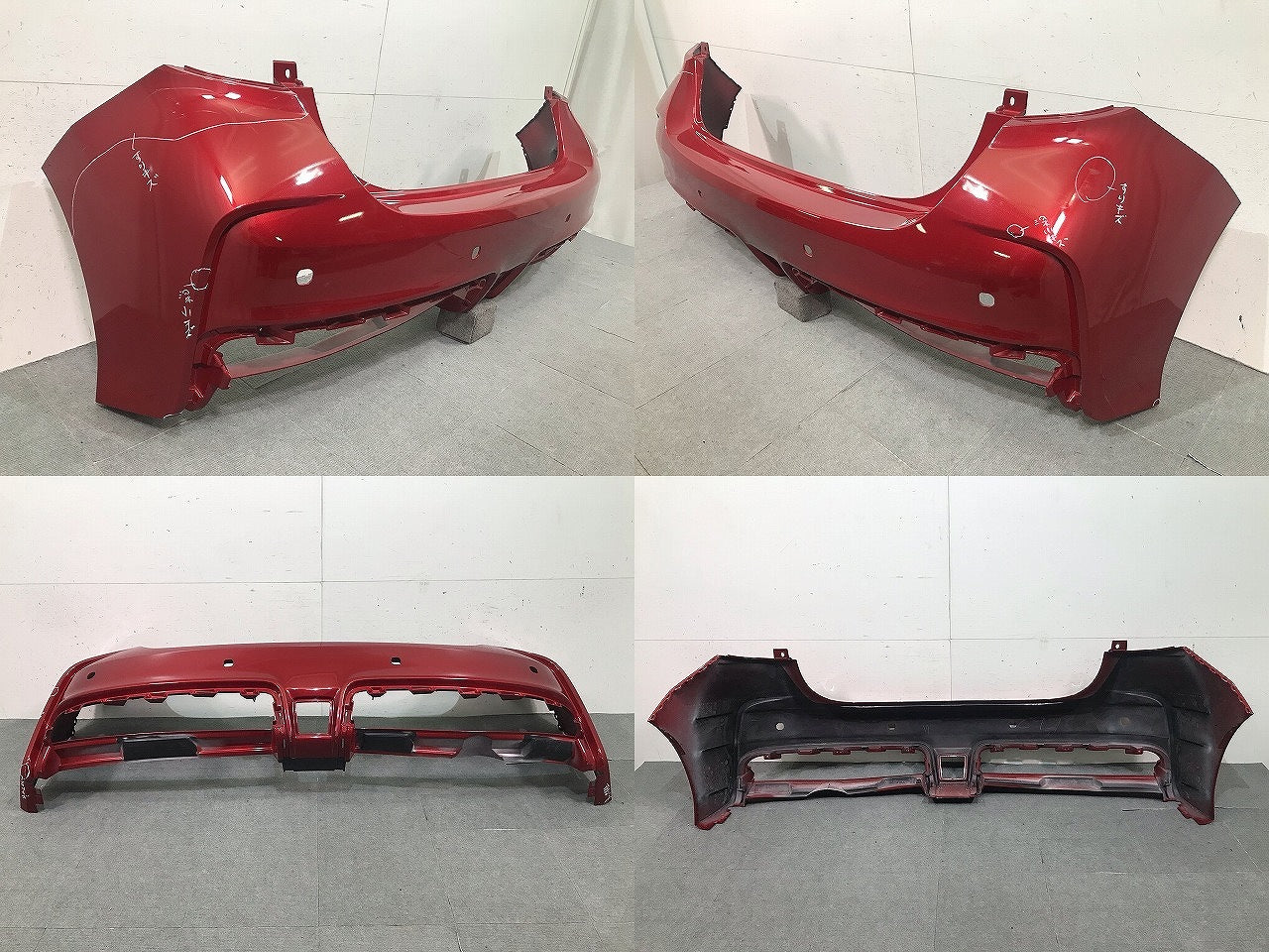 ノート NISMO/ニスモ E12/HE12/NE12/SNE12 純正 後期 リアバンパー 85022 8A47*/49* ガーネットレッド カラーNo.NBF 日産(112821)