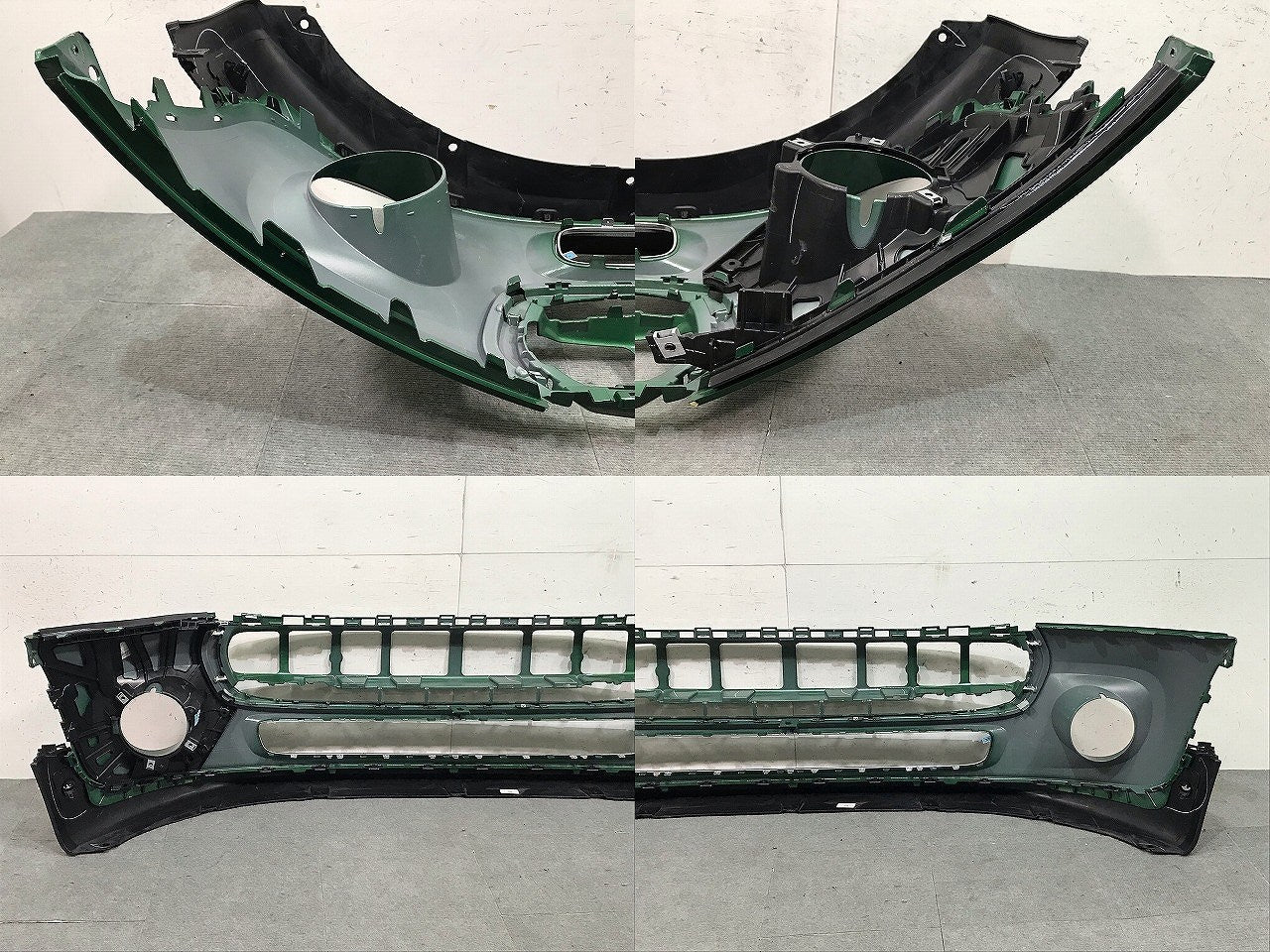 MINI/ミニ F56 純正 フロントバンパー 7302507-10 ブリティッシュレーシンググリーン カラーNo.895 ミニ(113120)