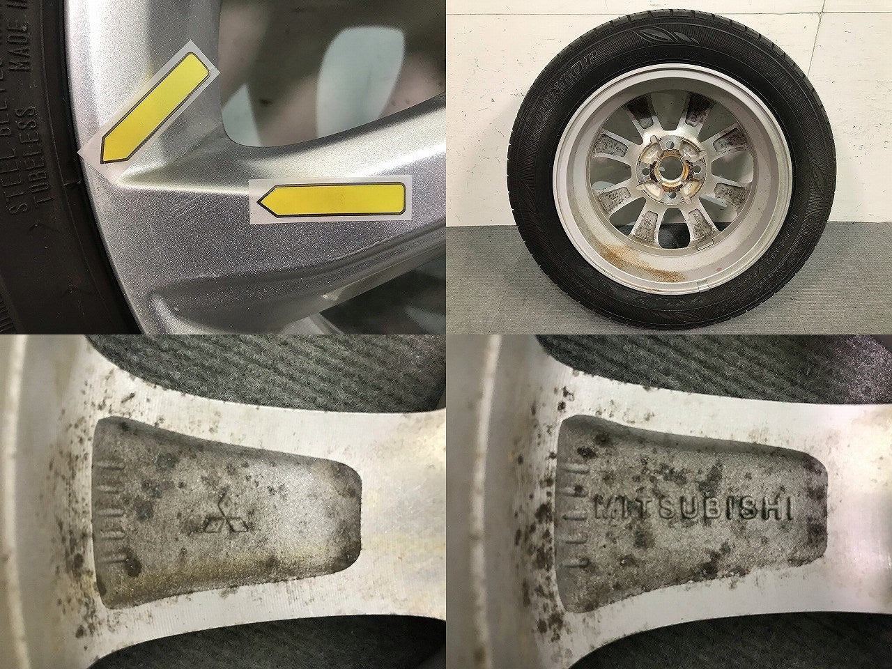 デイズ/eKワゴン B21W/B11W 純正 ホイールタイヤ 1本のみ 14ｘ4.5J/ET48/4穴 4H/PCD100/ハブ径56mm 日産(113164)