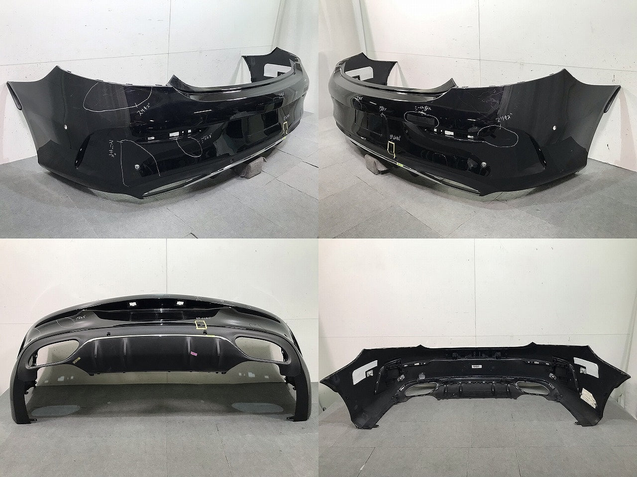 Cクラス クーペ W205 純正 前期 リアバンパー A205 885 58 03/2058855703 オブシディアンブラック カラーNo.197 メルセデスベンツ(113187)