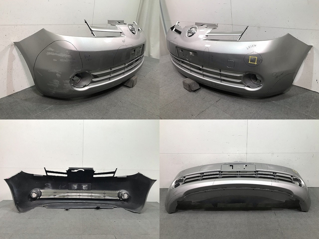 ノート E11/NE11/ZE11 純正 前期 フロントバンパー 62022 1U640 ダイヤモンドシルバーメタリック カラーNo.KY0 日産(113460)