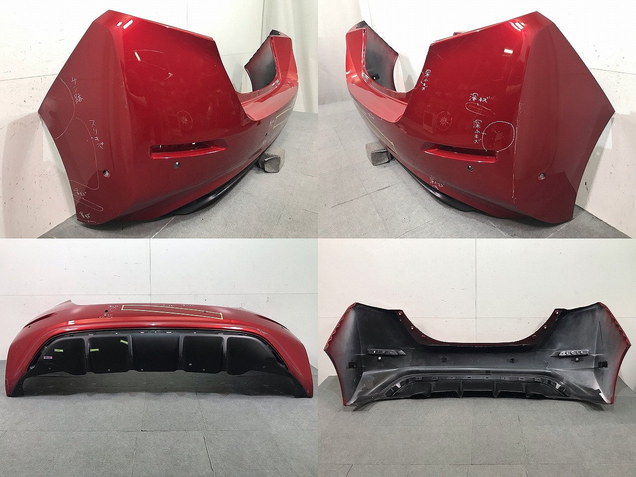 リーフ ZE1 純正 リアバンパー 85022 5SK0H ラディアント レッドパールメタリック カラーNo.NAH 日産(113937)