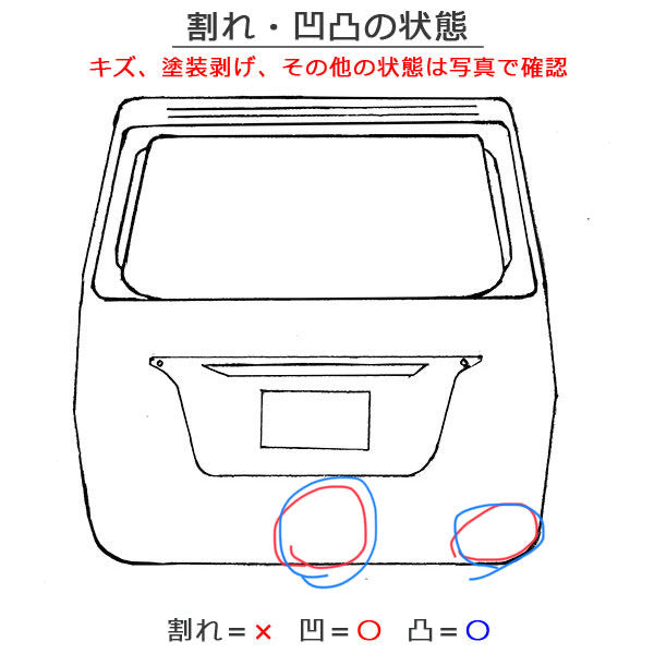 ラクティス/福祉車両/NSP122/NCP122 純正 リアゲート/バックドア/リアハッチ  スーパーホワイトII カラーNo.040 トヨタ(114066)