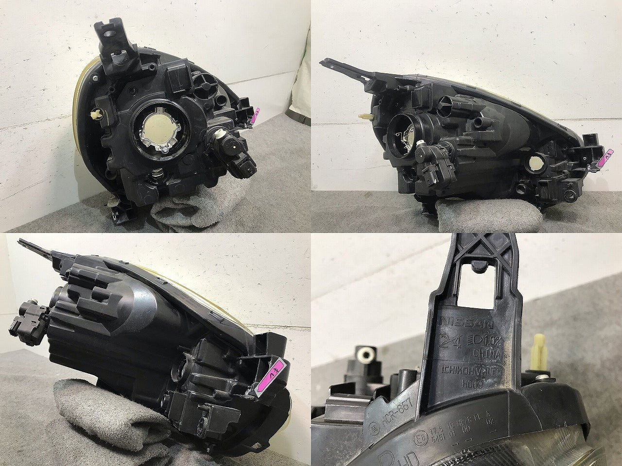 マーチ K13/NK13 純正 前期 左ヘッドライト/ランプ ハロゲン レベライザー ICHIKOH VALEO H009 26065-1HH0B 日産(114148)