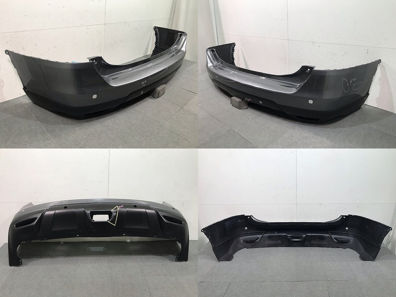 X-TRAIL/エクストレイル T32/NT32/HT32/HNT32 純正 前期 リアバンパー 85022 4CE0H ダークメタルグレーメタリック カラーNo.KAD(114234)