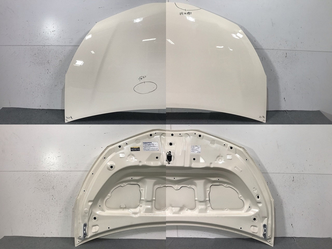 ヴィッツ 130/KSP130/NSP130/NSP135/NCP131 純正 ボンネット/エンジンフード クリーム カラーNo.4V9 トヨタ(114388)