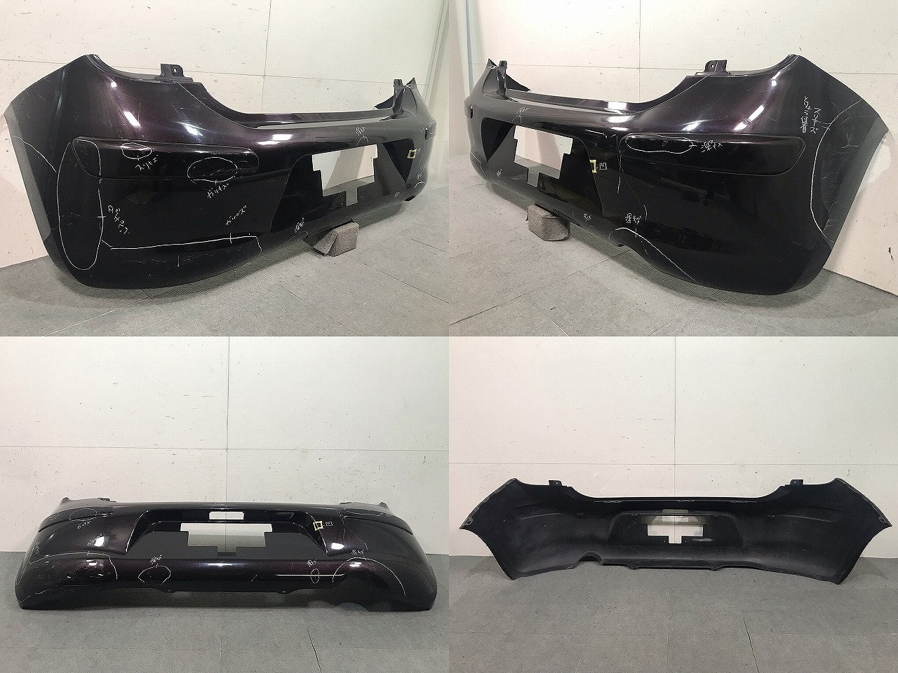 マーチ K13/NK13 純正 前期 リアバンパー 85022 1HJ0H ナイトベールパープル カラーNo.GAB 日産(114664)