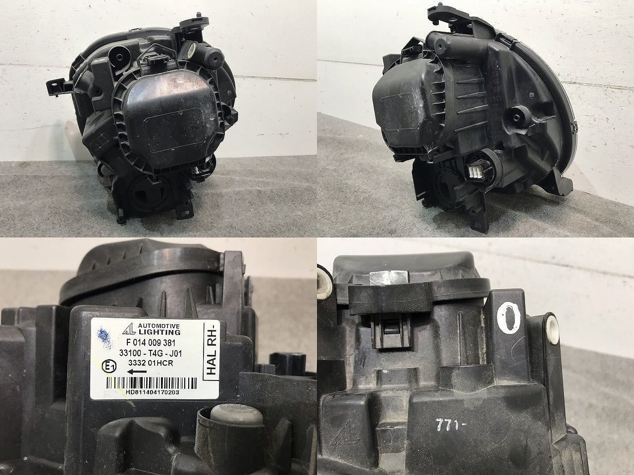 N-ONE/Nワン JG1/JG2 純正 右ヘッドライト/ランプ LED 刻印O AL Automotive Lighting 33100-T4G-J01 33100-T4G-J02 (114918)