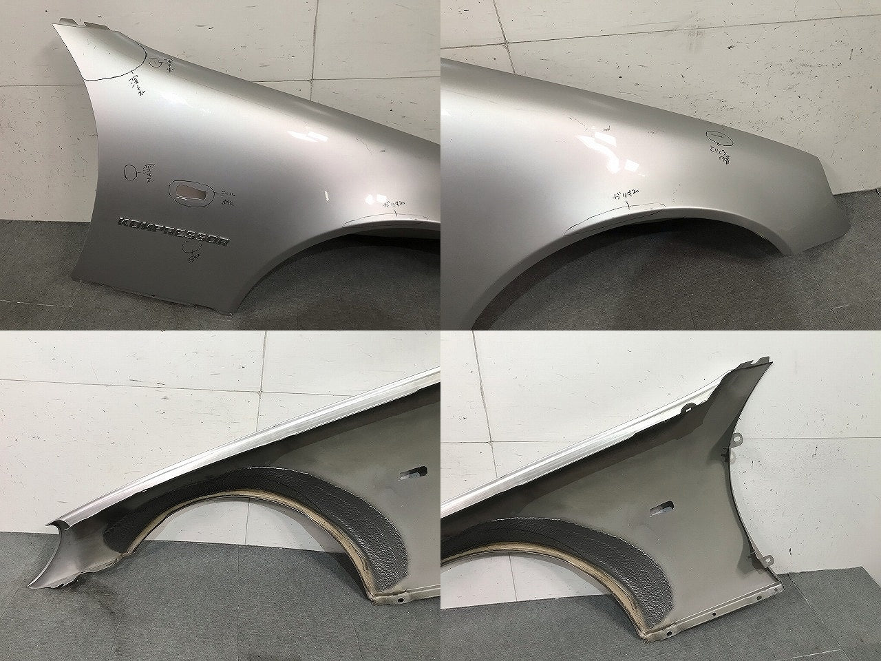 SLKクラス R170 純正 右フロントフェンダー ブリリアントシルバー カラーNo.744 メルセデスベンツ (115032)