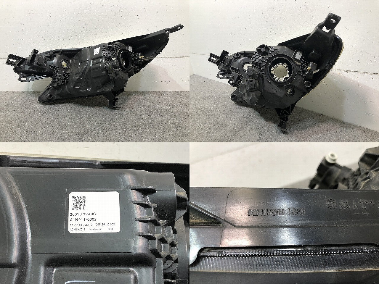 ノート/NOTE E12/HE12/NE12/SNE12 純正 前期 中期 右ヘッドライト/ランプ ハロゲン レベライザー ICHIKOH 1868 日産/NISSAN (116621)