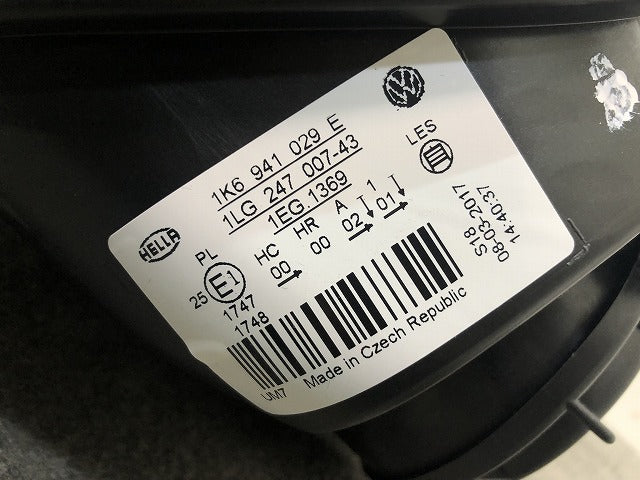 新品 ゴルフ5/GOLFⅤ 1K系/1KBAG/1KBLP/1KBLX/1KBMY/1KBUGF/1KBYD 純正 左ヘッドライト ハロゲン HELLA 1K6 941 029 E (116909)