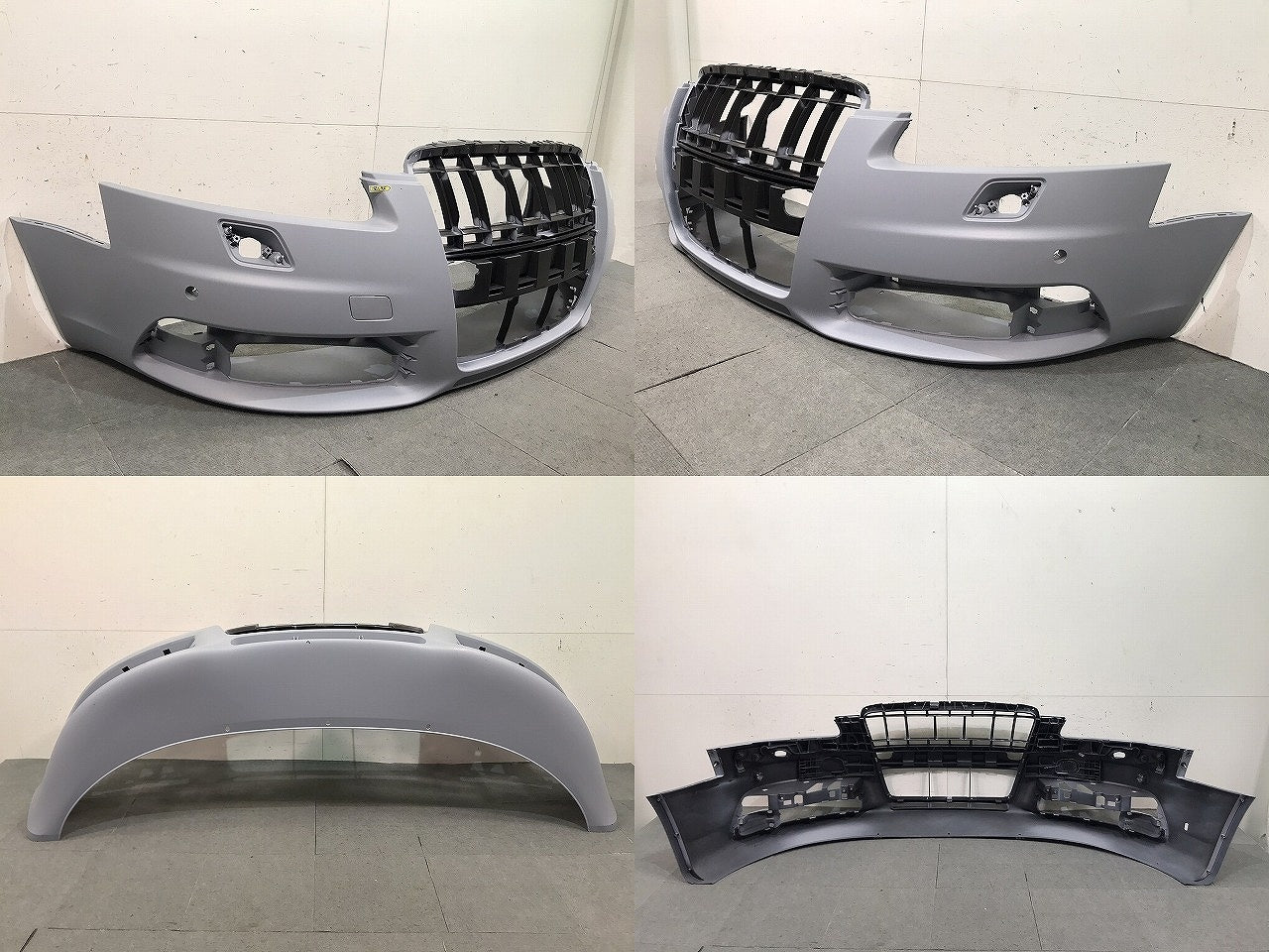 新品! A6(C6) 4F/2005-2011 純正 フロントバンパー ロアグリル付 4F0 807 437 S 4F0807105KGRU サフ アウディ/Audi (117110)