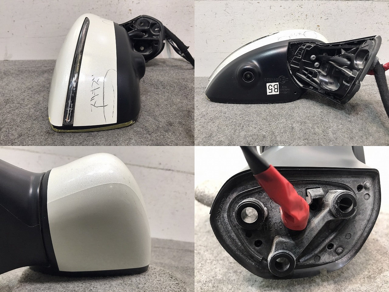 ノート E12/HE12/NE12/SNE12 純正 後期 右ドアミラー 12線 カメラ ウインカー付 MURAKAMI G579/G531 ブリリアントホワイトパール (117200)
