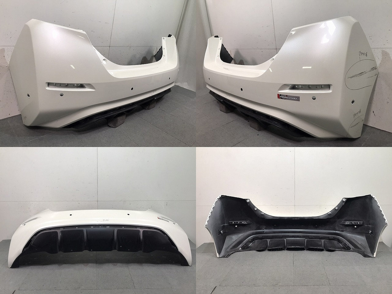 リーフ/LEAF ZE1 純正 リアバンパー 85022 5SK0H ブリリアントホワイトパール カラーNo.QAB 日産/NISSAN (117216)