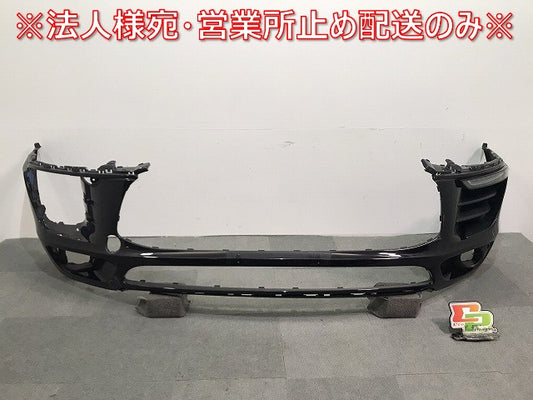 マカン/95B 純正 フロントバンパー 左側バンパーエアガイド付き 95B.121.333/95B121333 ジェットブラックメタリック C9X ポルシェ (117711)